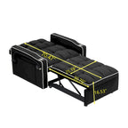 Canapé-lit pliable, canapé moderne en velours convertible, dossier réglable avec port USB, cendrier et support de téléphone pivotant