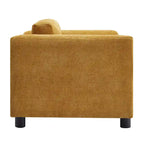 Fauteuil d'appoint en velours tissé de 45,5 W avec coussin haute densité