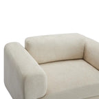 Fauteuil d'appoint en velours tissé de 45,5 W avec coussin haute densité