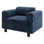 Fauteuil d'appoint en velours tissé de 45,5 W avec coussin haute densité