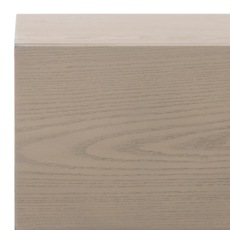 Meuble de rangement gris et noir avec 2 tiroirs, MDF et cadre en fer