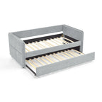 Lit de repos double en bouclette avec lit gigogne