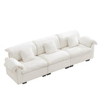 Canapé 4 places en velours 119 avec rangement - Design flexible et confort luxueux