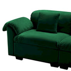 Canapé 4 places en velours 119 avec rangement - Design flexible et confort luxueux