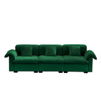 Canapé 4 places en velours 119 avec rangement - Design flexible et confort luxueux