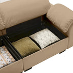 Canapé 4 places en velours 119 avec rangement - Design flexible et confort luxueux