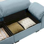 Canapé 4 places en velours 119 avec rangement - Design flexible et confort luxueux
