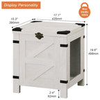 Table d'appoint relevable industrielle avec treillis en fer et serrure rustique, 45 kg