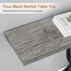 40 Table Console Moderne, Table d'Entrée en Faux Marbre pour Foyer