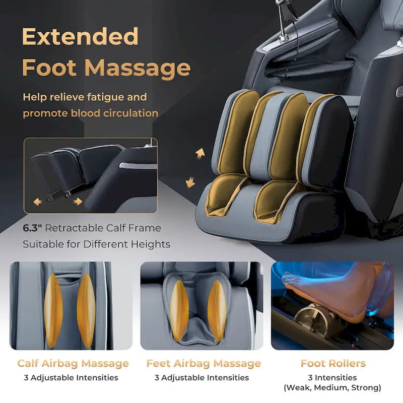 Fauteuil de massage corporel complet SL Track Zero Gravité avec 32 airbags