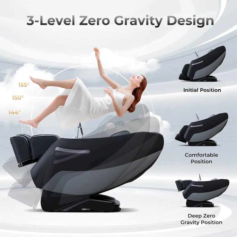 Fauteuil de massage corporel complet SL Track Zero Gravité avec 32 airbags