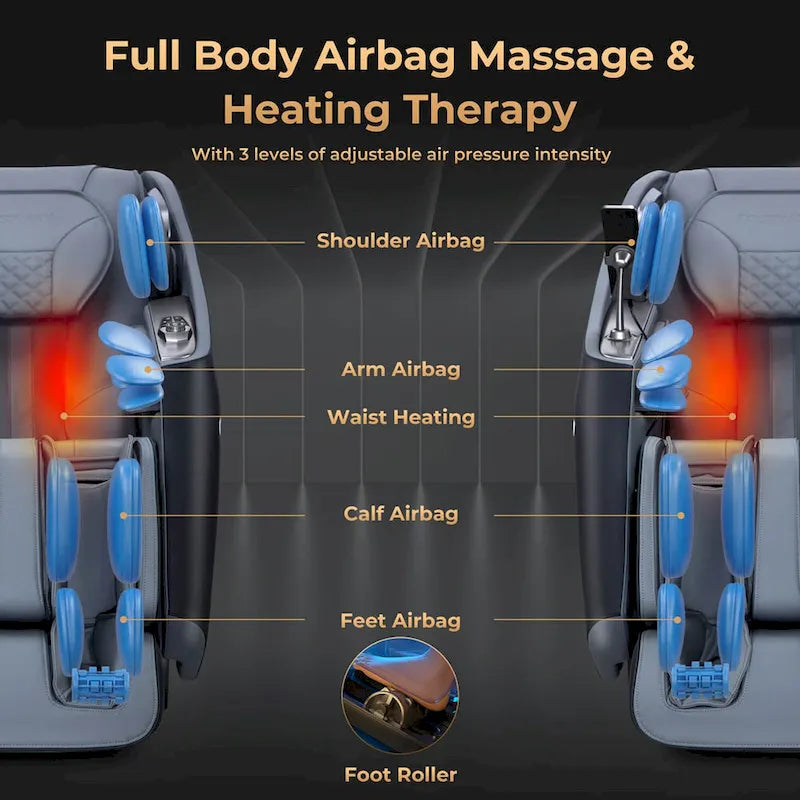 Fauteuil de massage corporel complet SL Track Zero Gravité avec 32 airbags