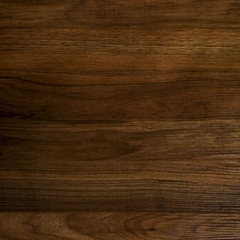 Table basse ronde en métal avec plateau imitation bois, 79 cm