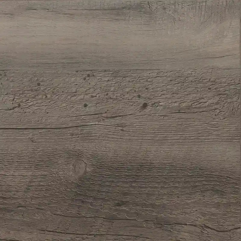Table basse ronde en métal avec plateau imitation bois, 79 cm