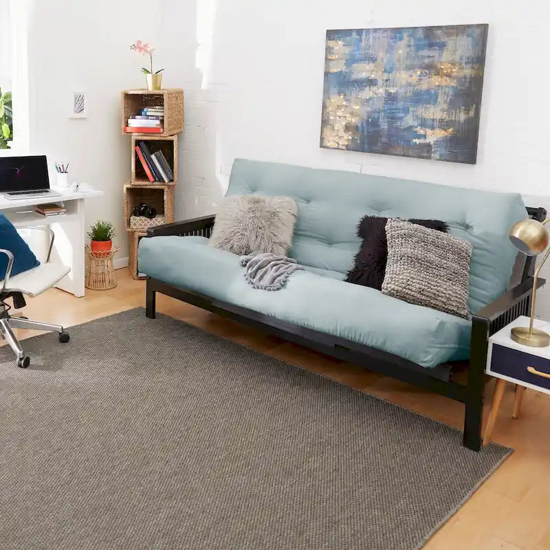 Matelas futon capitonné grand lit de 5 po en mousse et housse en coton