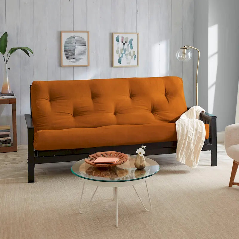 Matelas futon capitonné grand lit de 5 po en mousse et housse en coton
