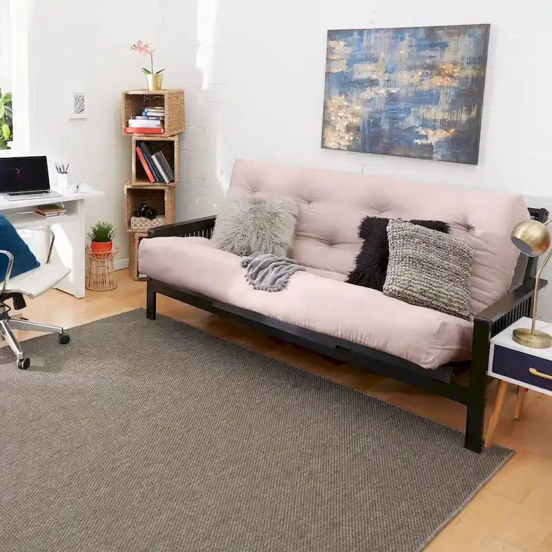 Matelas futon capitonné grand lit de 5 po en mousse et housse en coton