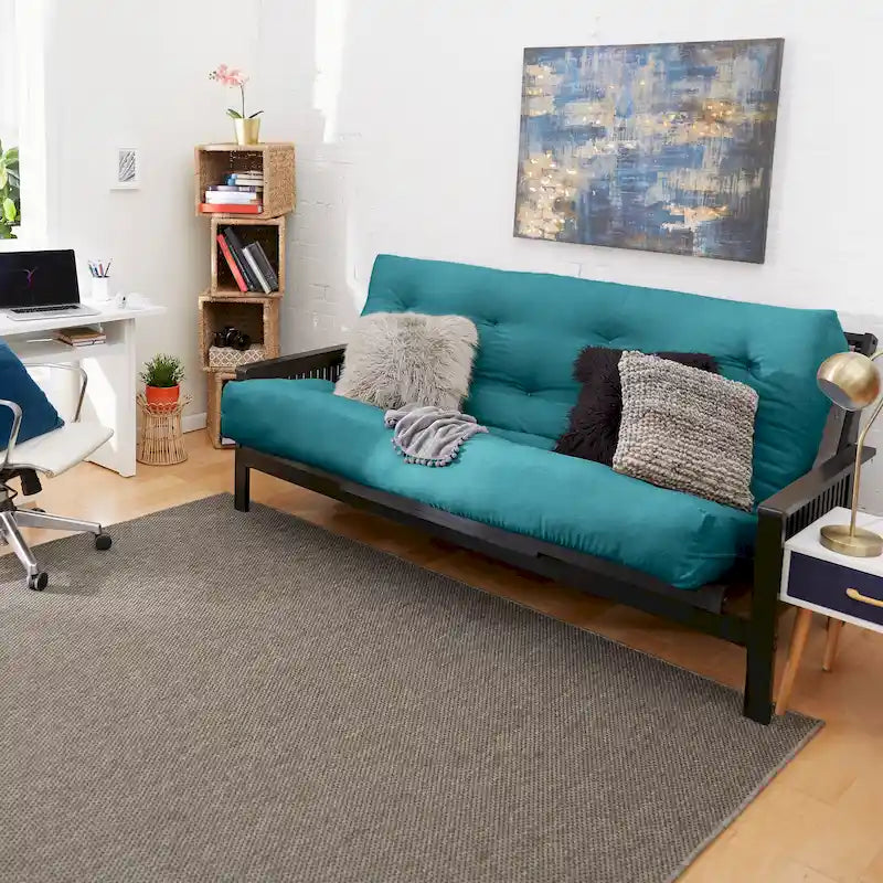 Matelas futon capitonné grand lit de 5 po en mousse et housse en coton