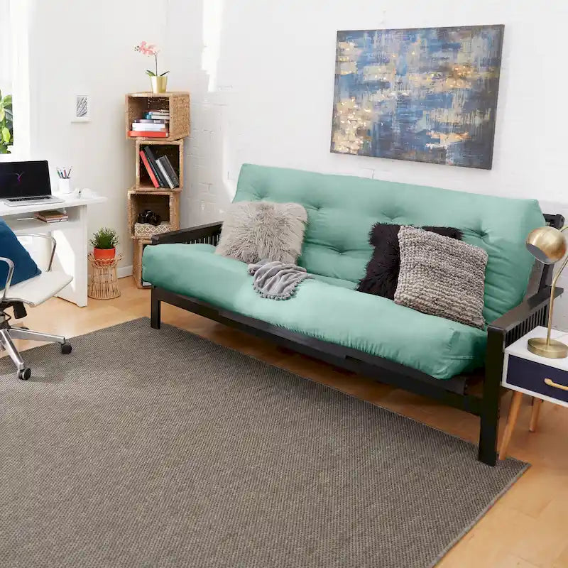Matelas futon capitonné grand lit de 5 po en mousse et housse en coton
