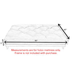 Matelas futon capitonné grand lit de 5 po en mousse et housse en coton