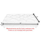 Matelas futon capitonné grand lit de 5 po en mousse et housse en coton