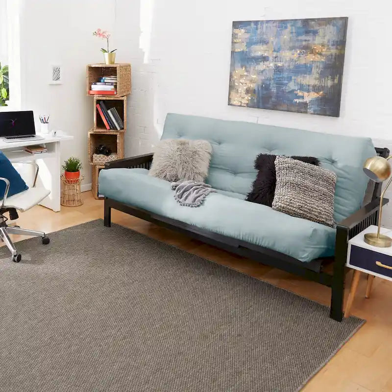 Matelas futon capitonné grand lit de 5 po en mousse et housse en coton