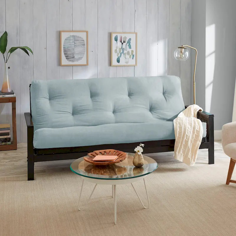 Matelas futon capitonné grand lit de 5 po en mousse et housse en coton
