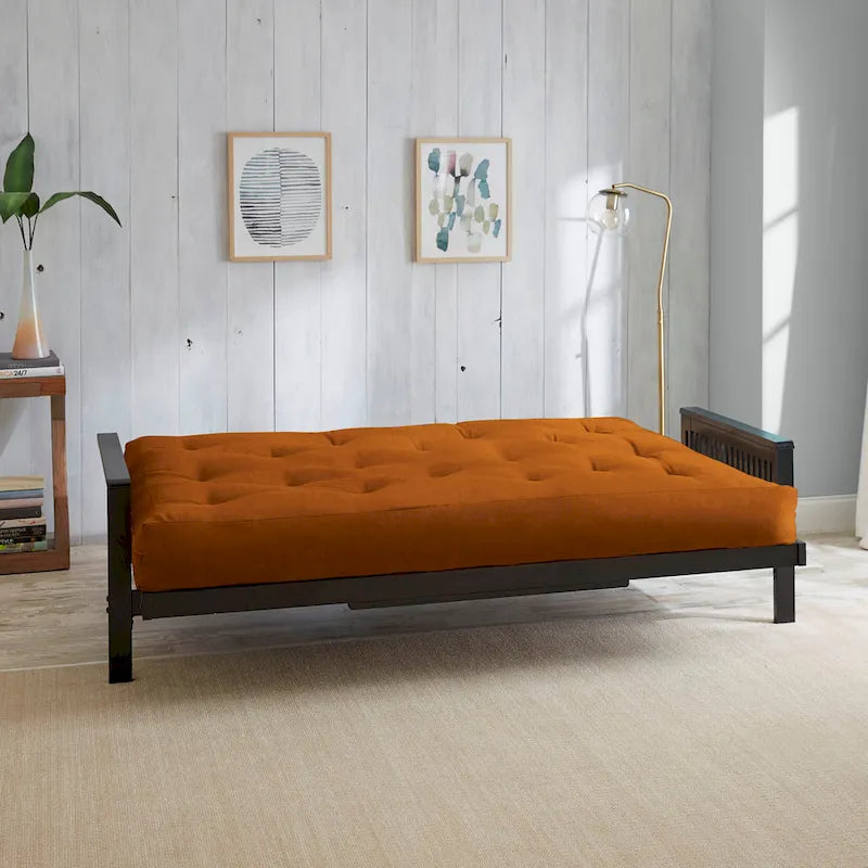 Matelas futon capitonné grand lit de 5 po en mousse et housse en coton
