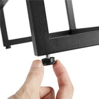 Console moderne en verre trempé avec cadre en métal et rangement à 2 niveaux