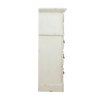 Commode à 5 tiroirs avec assemblage à queue d'aronde anglaise et poignées en métal martelé