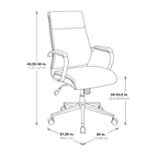 Chaise de bureau en tissu antimicrobien