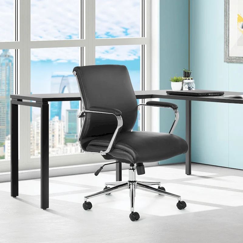 Chaise de bureau en tissu antimicrobien