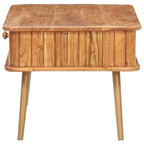 Table basse en bois d'acacia massif 39.4x19.7x15.7 avec pieds en fer et tiroir