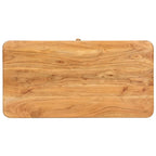 Table basse en bois d'acacia massif 39.4x19.7x15.7 avec pieds en fer et tiroir