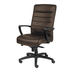 Fauteuil de bureau en cuir reconstitué avec mécanisme à bascule centrée et assise en cascade, 113 kg