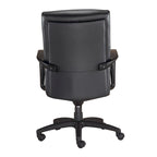 Fauteuil de bureau en cuir reconstitué avec mécanisme à bascule centrée et assise en cascade, 113 kg