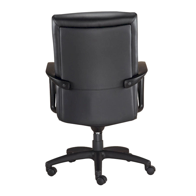 Fauteuil de bureau en cuir reconstitué avec mécanisme à bascule centrée et assise en cascade, 113 kg