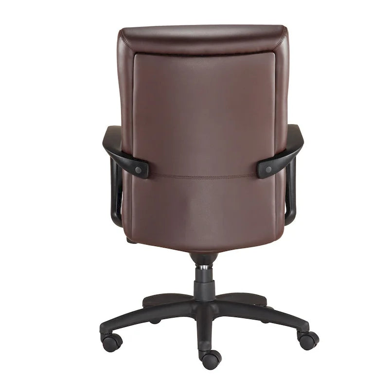 Fauteuil de bureau en cuir reconstitué avec mécanisme à bascule centrée et assise en cascade, 113 kg