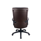Fauteuil de bureau en cuir reconstitué avec mécanisme à bascule centrée et assise en cascade, 113 kg