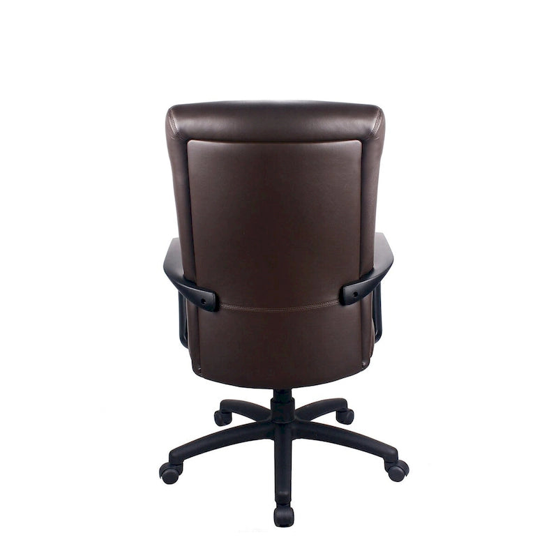 Fauteuil de bureau en cuir reconstitué avec mécanisme à bascule centrée et assise en cascade, 113 kg