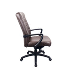Fauteuil de bureau en cuir reconstitué avec mécanisme à bascule centrée et assise en cascade, 113 kg