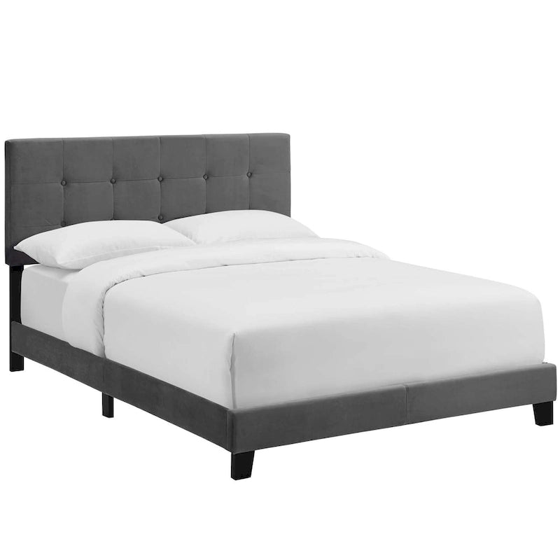 Copper Grove Belimanastir Queen Upholstered Velvet Bed