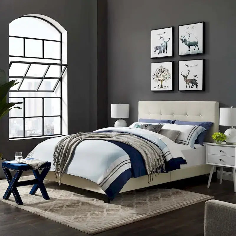 Matelas de futon tufté Queen-Size de 12,7 cm avec rembourrage en mousse et housse en coton