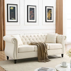 Canapé Chesterfield gris Salon
