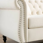 Canapé Chesterfield gris Salon
