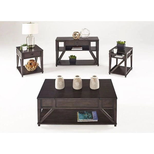 Console de canapé avec finition en chêne vieilli, 48 x 17 x 30 pouces