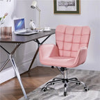 Chaise de bureau en similicuir avec accoudoirs rembourrés, pivotante à 360°, capacité de 136 kg