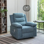 Fauteuil inclinable électrique avec massage, chauffage et inclinaison à 160°, revêtement en velours