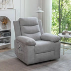 Fauteuil inclinable électrique avec massage, chauffage et inclinaison à 160°, revêtement en velours