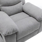 Fauteuil inclinable électrique avec massage, chauffage et inclinaison à 160°, revêtement en velours